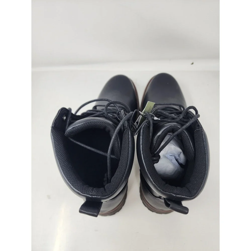 Goodfellow & Co Mens Black Lace Up Combat Boots Size 12 Rugged‎ Lug Sole New